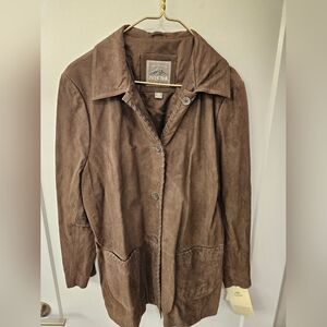 NWT - Pacific Trail Dark Brown Suede Jacket - Size 1X